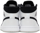 Nike Jordan White & Black Jordan 1 Mid SE Sneakers