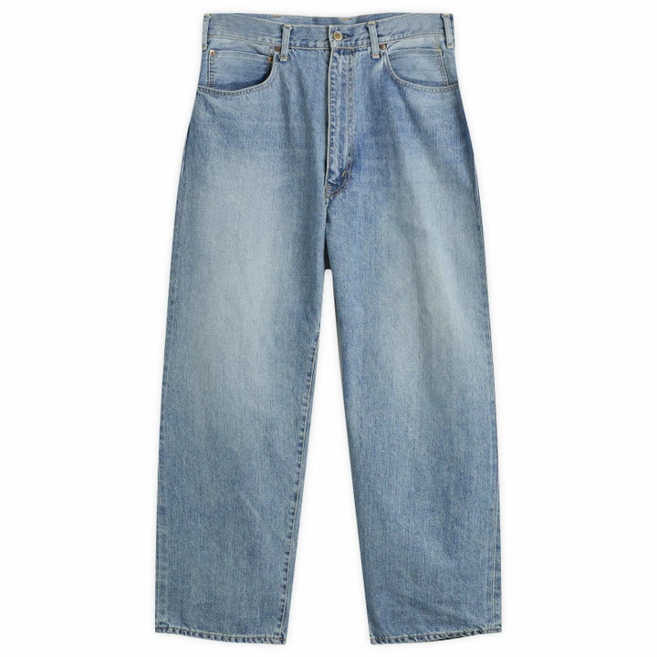 Photo: Unlikely Dry Goods Men's Time Travel Wide Fit Denim Jeans in Vintage Indigo 1977 Wash