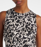 Asceno Valencia printed silk twill maxi dress