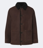 Yves Salomon Shearling-lined suede jacket