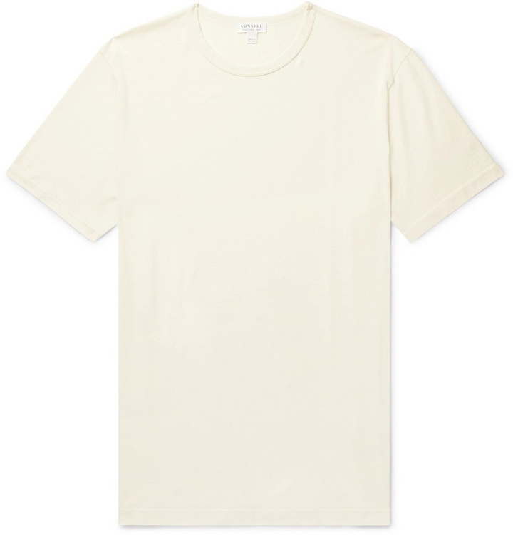 Photo: Sunspel - Pima Cotton-Jersey T-Shirt - Cream