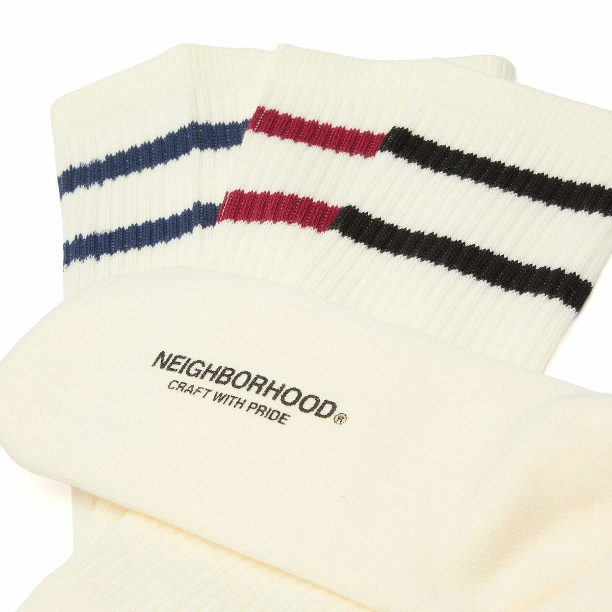 Neighborhood Men's Classic 3 Pack Socks in White 