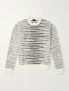 TOM FORD - Striped Mohair-Blend Sweater - White