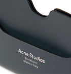 Acne Studios - Logo-Print Leather Cardholder - Blue