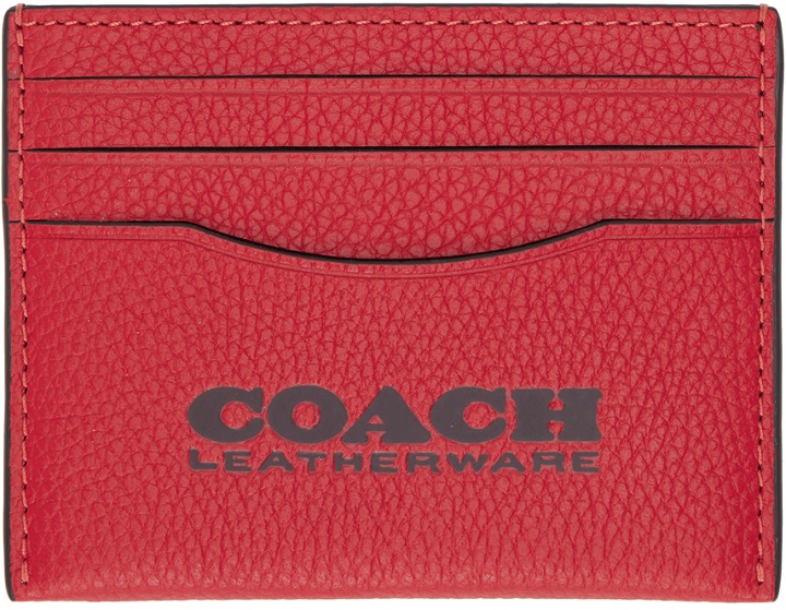 Photo: Coach 1941 Red Pebble Card Holder