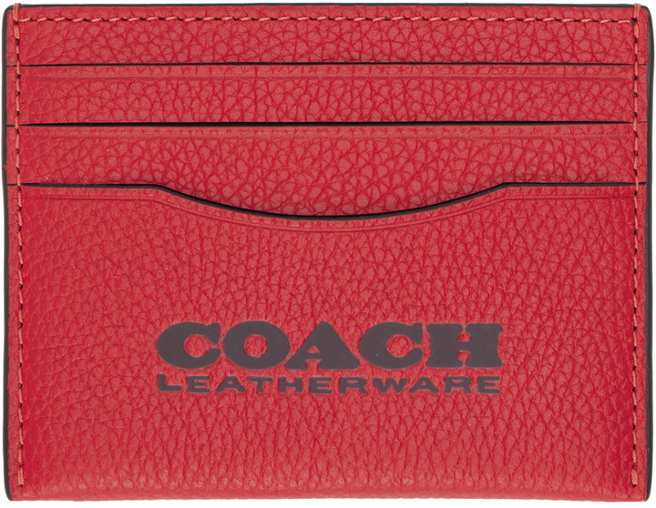 Photo: Coach 1941 Red Pebble Card Holder