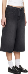 ADER error Black Sig; TRS Tag 01 Denim Shorts