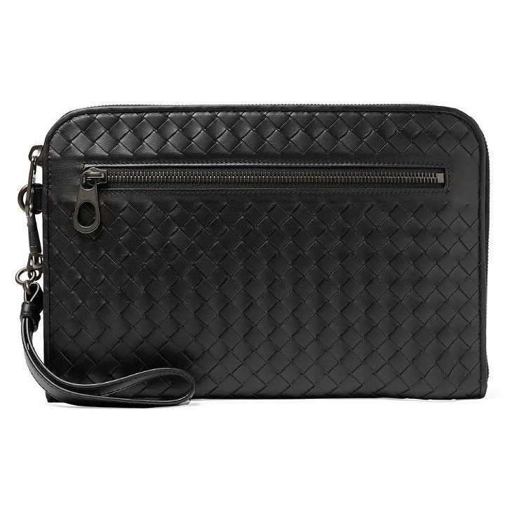 Photo: Bottega Veneta - Intrecciato Leather Travel Wallet - Men - Black