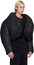 Y/Project Black Cropped Puffer Jacket
