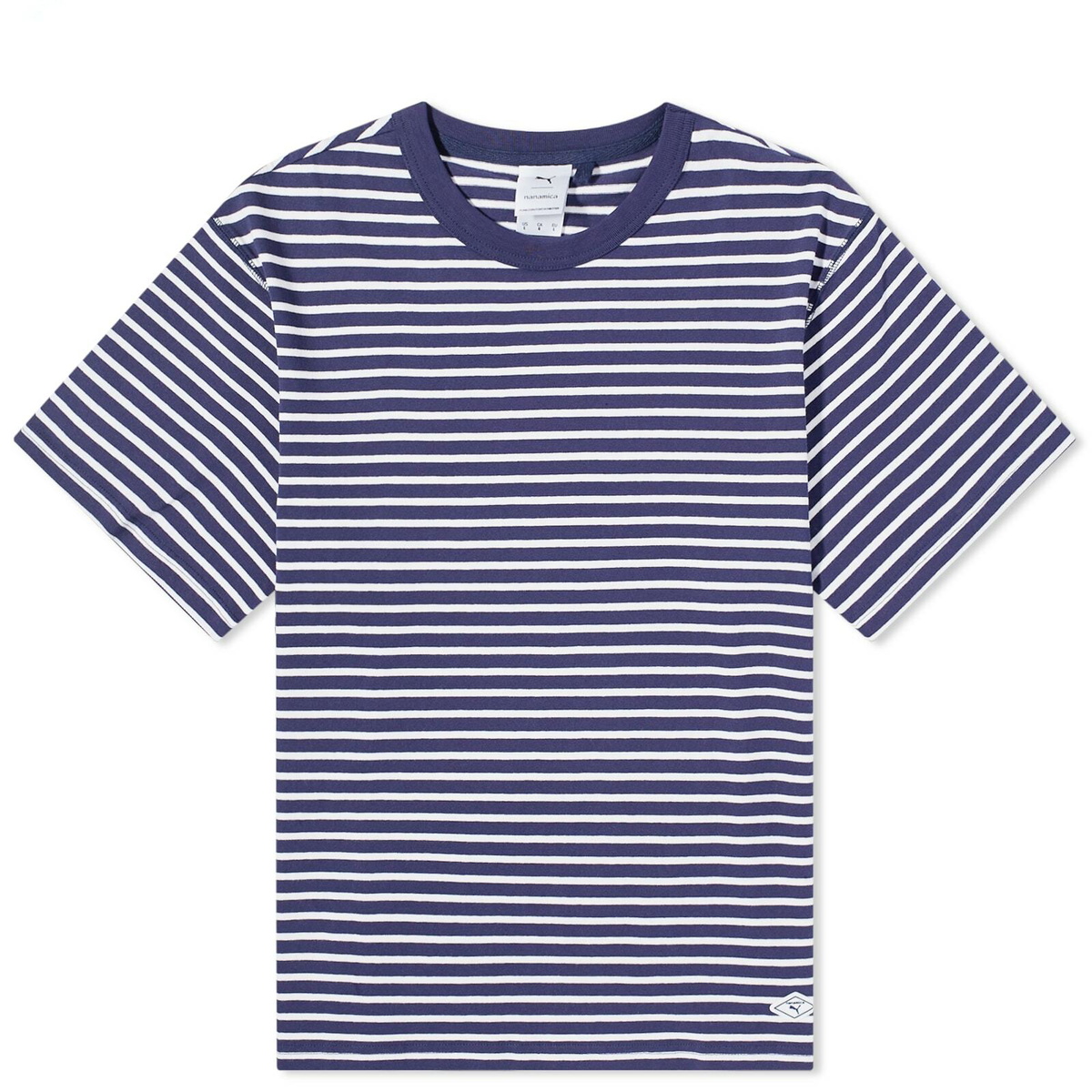 Puma Men's x Nanamica Striped T-Shirt in Navy Puma