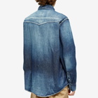 Visvim Men's Social Sculpture Damaged Shirt in Indigo