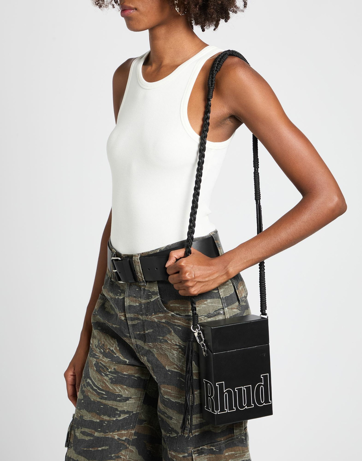 Rhude Womens Cross-body bag in Black