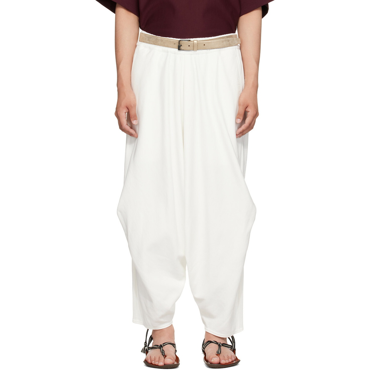 Hed Mayner Brown Elongated Belt Hed Mayner