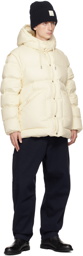 Emporio Armani Off-White Quilted Down Jacket