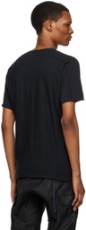 Label Under Construction Black Parabolic Zip Seam T-Shirt