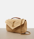 Saint Laurent Loulou Mini raffia shoulder bag