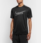 Nike Running - Logo-Print Breathe Dri-FIT Mesh T-Shirt - Black