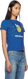 Re/Done Blue Classic 'Snoopy Moon' T-shirt