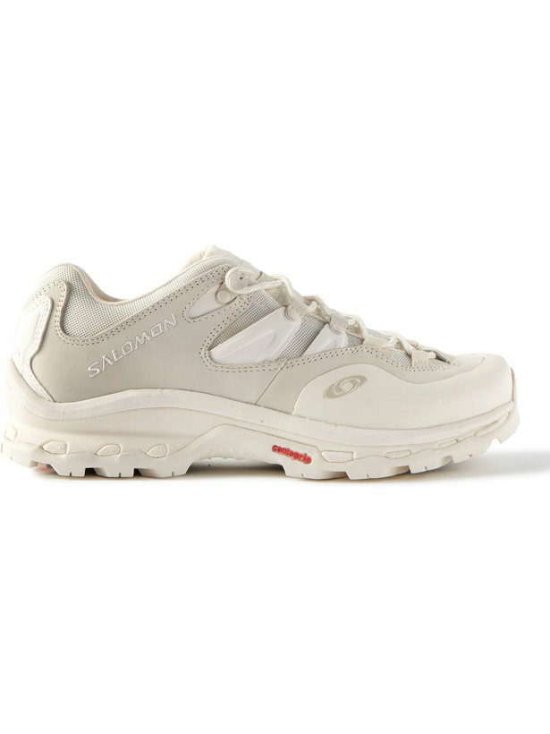 Photo: Salomon - XT-Quest 2 Advanced Leather-Trimmed Mesh Sneakers - Neutrals