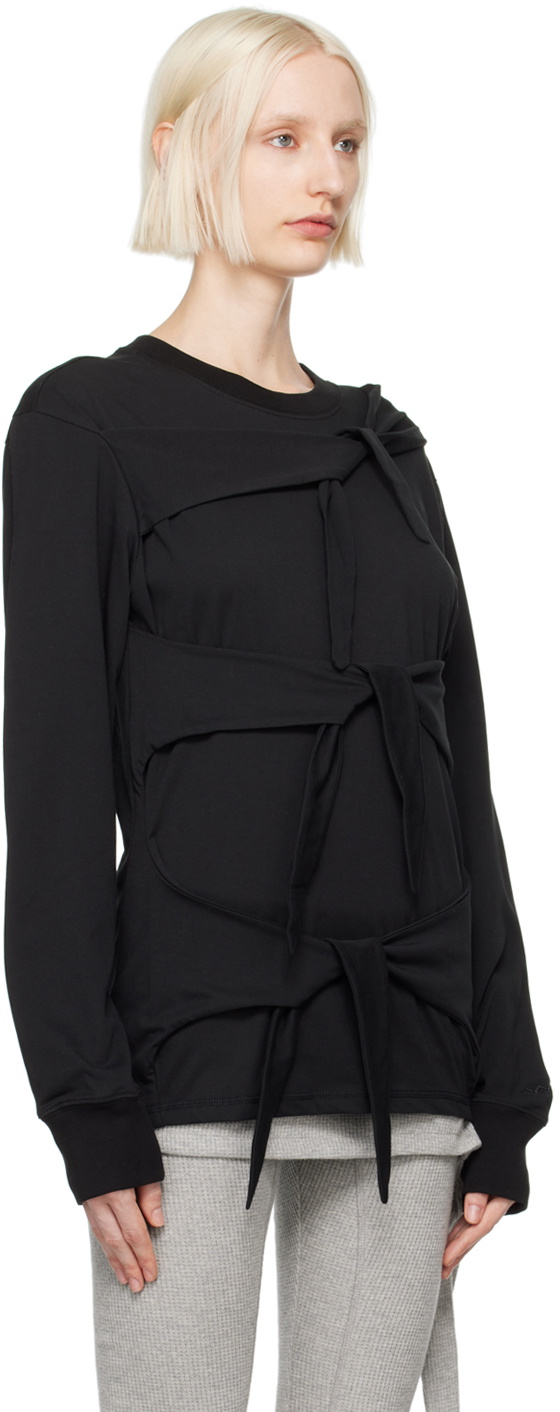 OPEN YY Black Triple Knot Crewneck Long Sleeve T-shirt