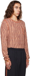 Anna Sui SSENSE Exclusive Orange Stripe Long Sleeve T-Shirt