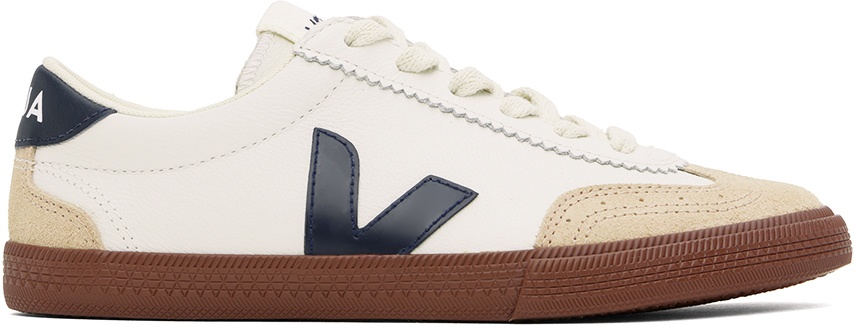 Photo: VEJA White & Navy Volley Leather Sneakers