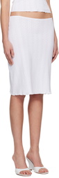 Cou Cou White 'The Slip' Midi Skirt