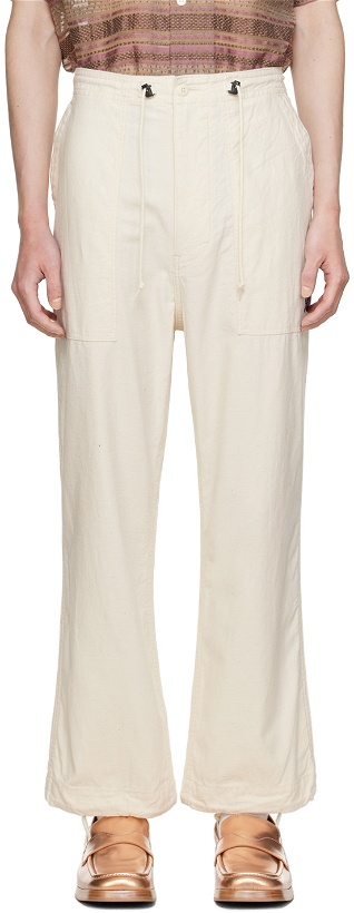 Photo: NEEDLES White String Fatigue Trousers
