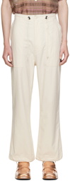 NEEDLES White String Fatigue Trousers