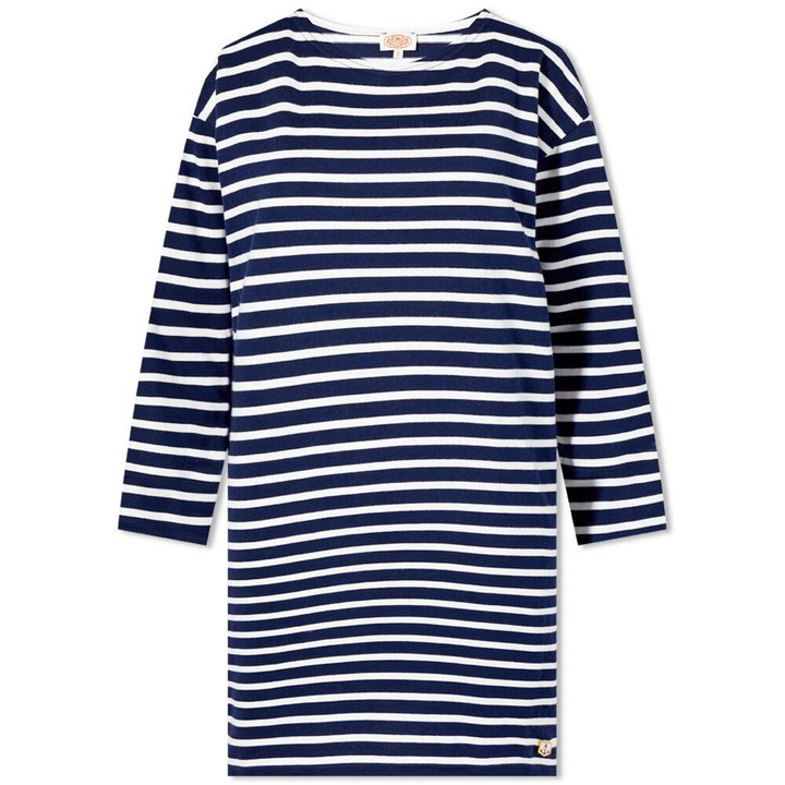 Photo: Armor-Lux Women's Stripe Dress in Seal/White