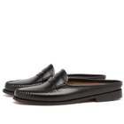 Bass Weejuns Women's Penny Mule Loafer in Black Leather