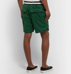 Rhude - Wide-Leg Nylon-Mesh Drawstring Shorts - Dark green