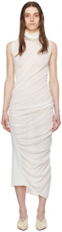 ISSEY MIYAKE Off-White Twisted Maxi Dress
