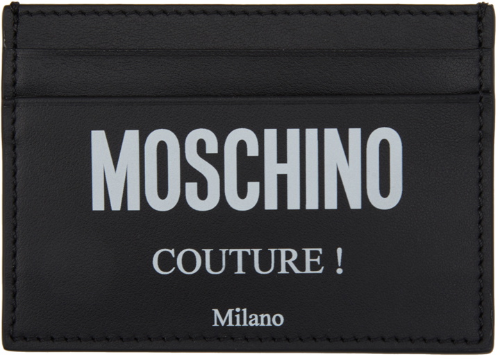 Photo: Moschino Black Fantasy Print 'Couture' Card Holder