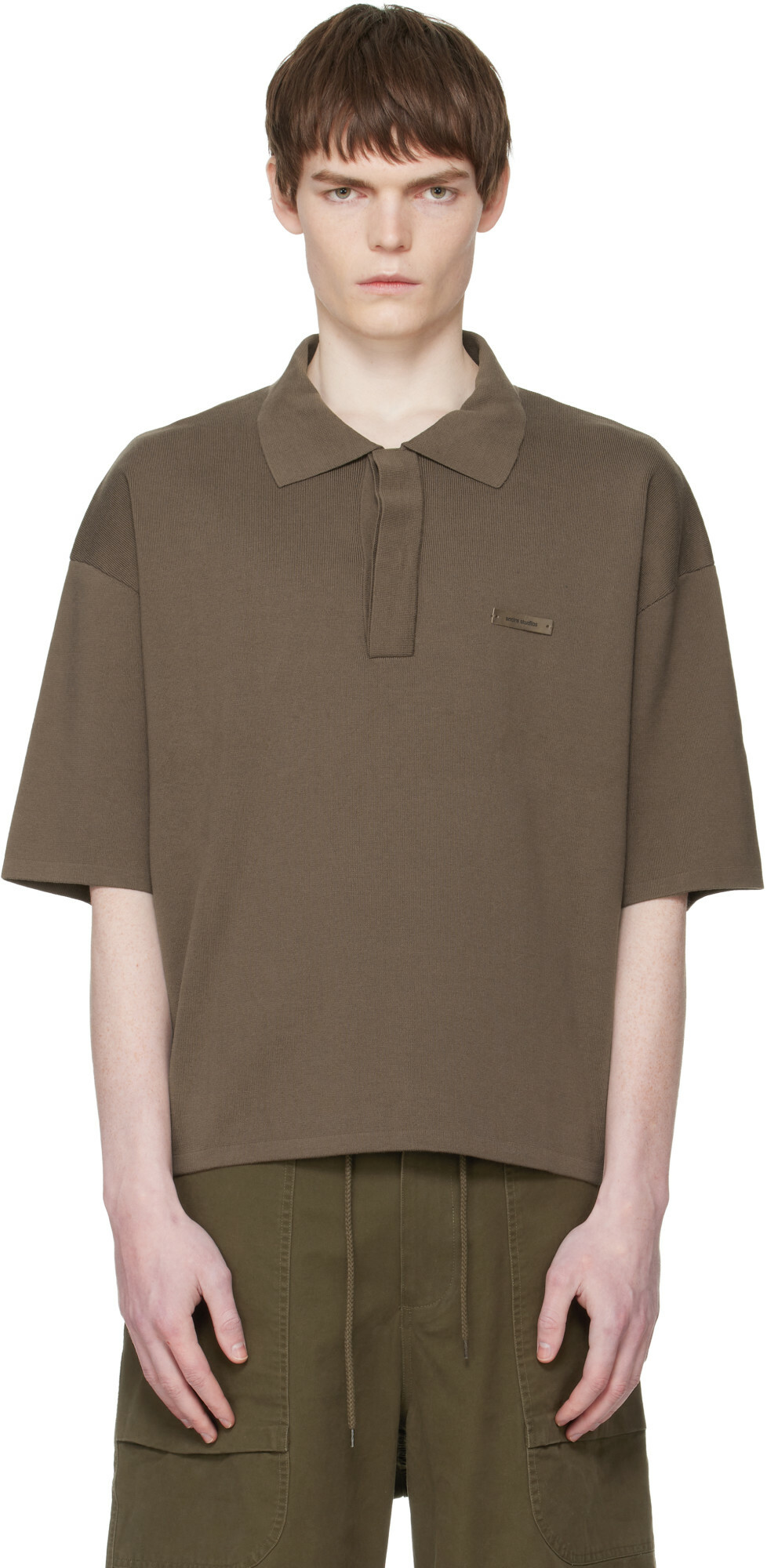 Entire Studios Brown SS Club Polo
