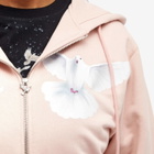 3.Paradis Women's Freedom Doves Zip Hoodie in Pink