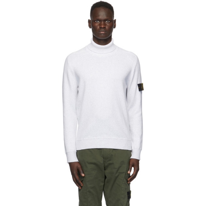 Photo: Stone Island Grey Cotton Turtleneck