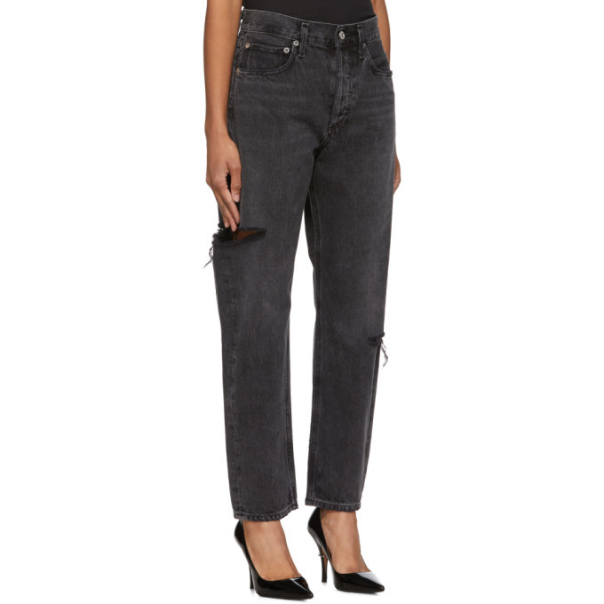 AGOLDE Black Parker Easy Straight Jeans