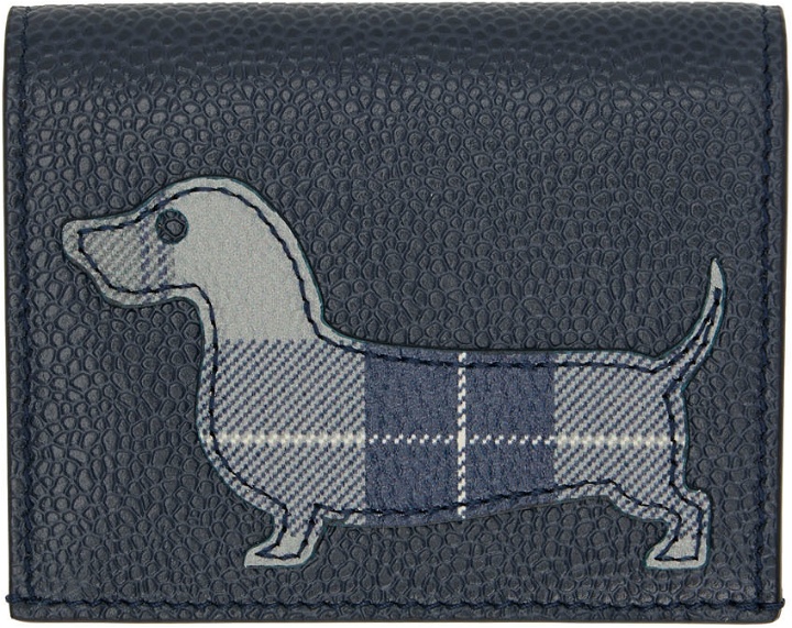 Photo: Thom Browne Navy Double Card Holder