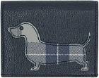 Thom Browne Navy Double Card Holder