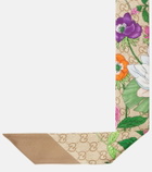 Gucci GG floral silk jacquard scarf