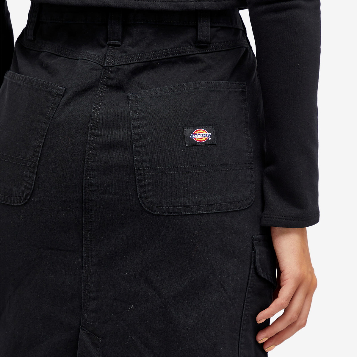Dickies Women's Duck Canvas Cargo Midi Skirt in Black
