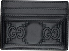 Gucci Black GG Card Holder