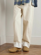 Jil Sander - Moon Suede-Trimmed Leather Sneakers - Neutrals