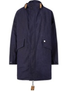 MAN 1924 - Waxed-Cotton Parka with Detachable Quilted Liner - Blue