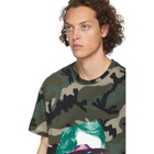 Valentino Green Undercover Edition V Face UFO Print T-Shirt