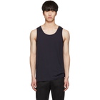 Dries Van Noten Navy Hawkes Tank Top