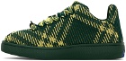 Burberry Green Check Knit Box Sneakers