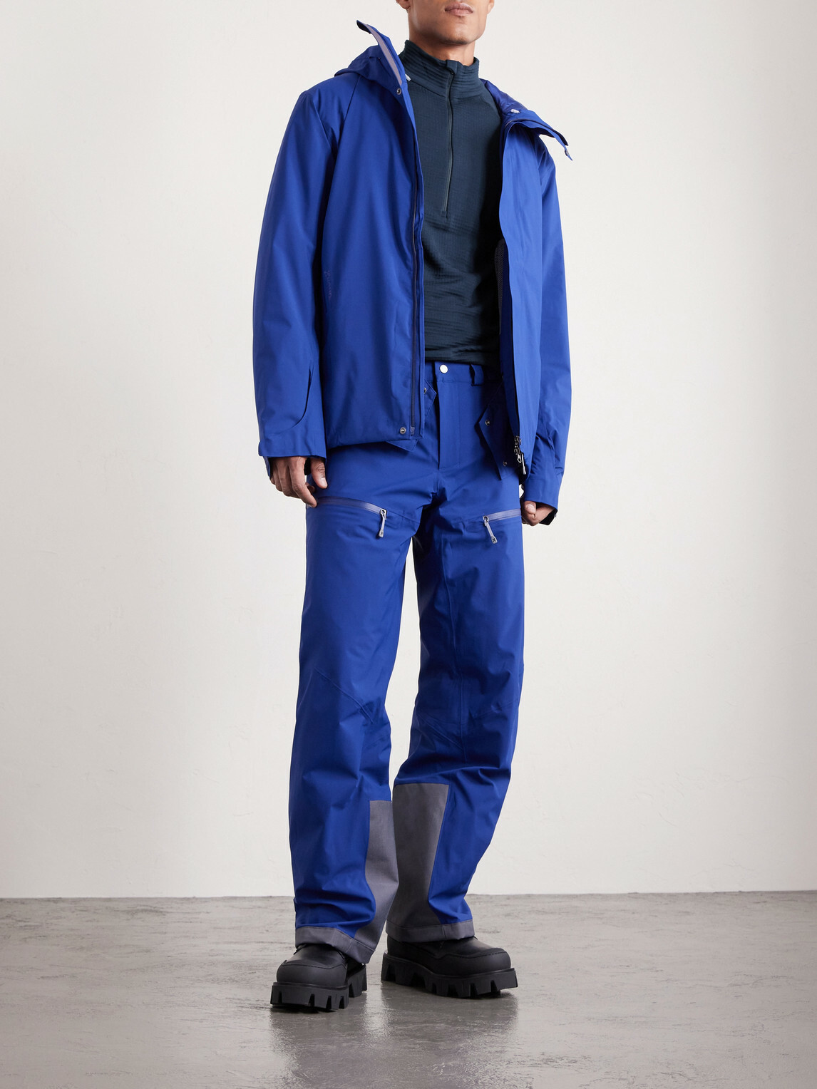 Houdini - Desoli Solid Merino™ Half-Zip Ski Base Layer - Blue