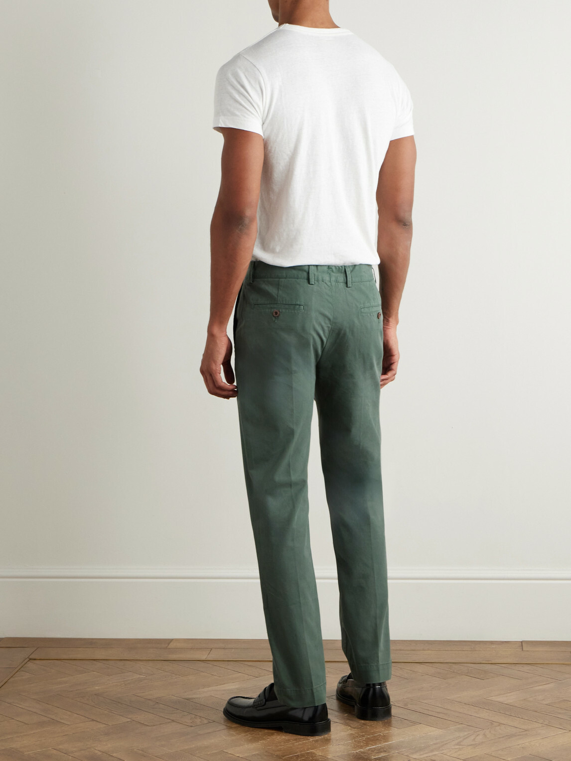 Sid Mashburn - Field Straight-Leg Garment-Dyed Cotton-Twill Trousers - Green